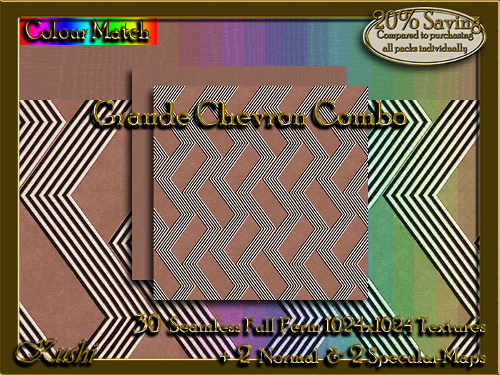 Grande Chevron Combo Seamless Textures 