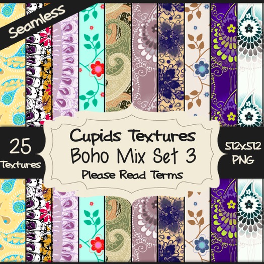 *Cupids Textures * 25 BOHO MIX SET 3
