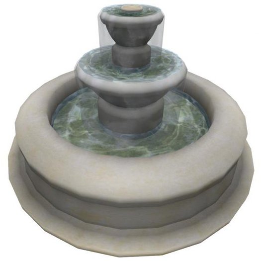 Round Baroque Fountain: Beige
