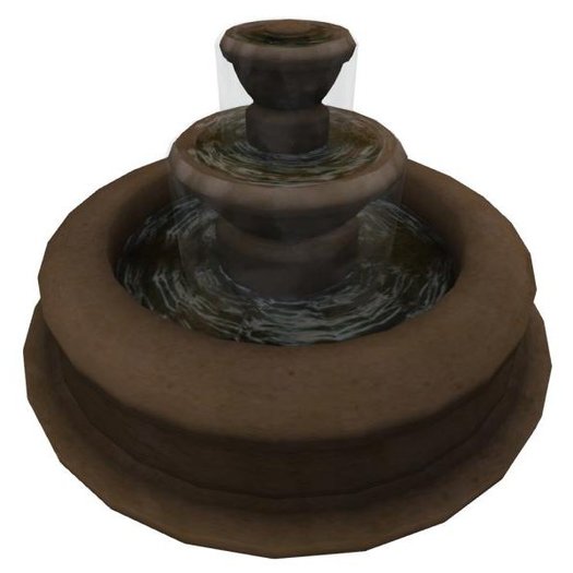 Dragon Pavilion Round Baroque Fountain: Brown