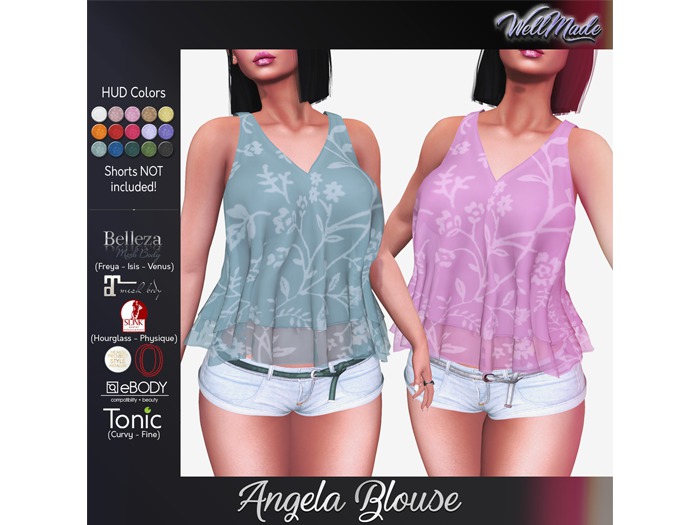 [WellMade] Angela Blouse - HUD Colors