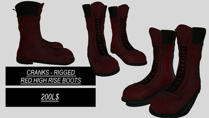 Cranks - High Rise Boots (Red)