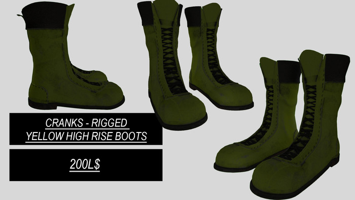 Cranks - High Rise Boots (Yellow)
