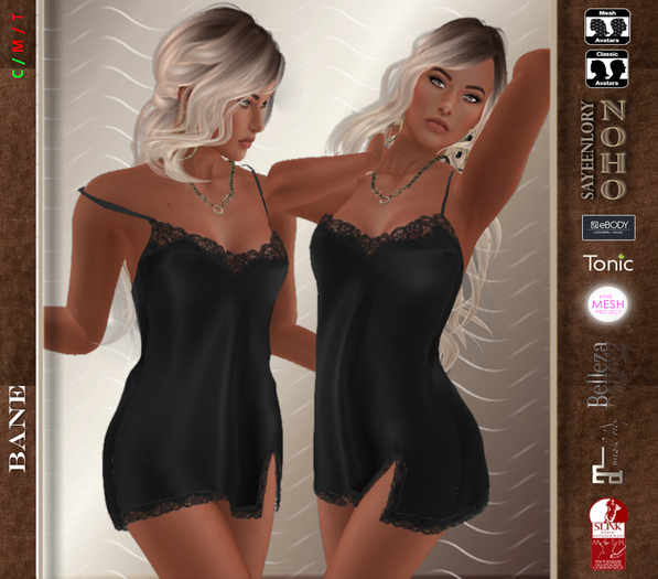 [NOHO] Bane - Camisole Lingerie (fitmesh boxed) black