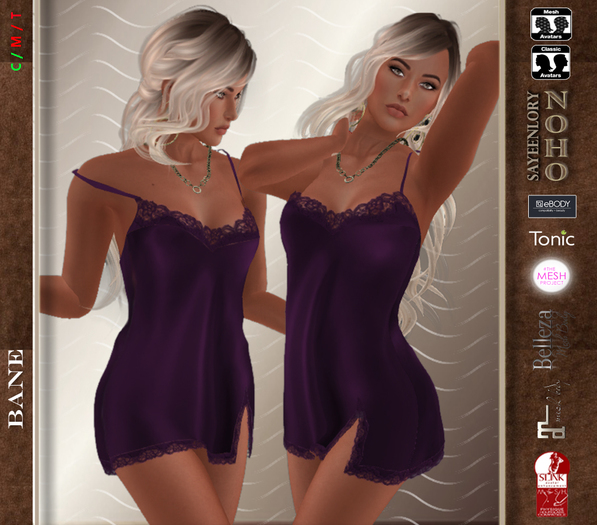 [NOHO] Bane - Camisole Lingerie (fitmesh boxed) purple