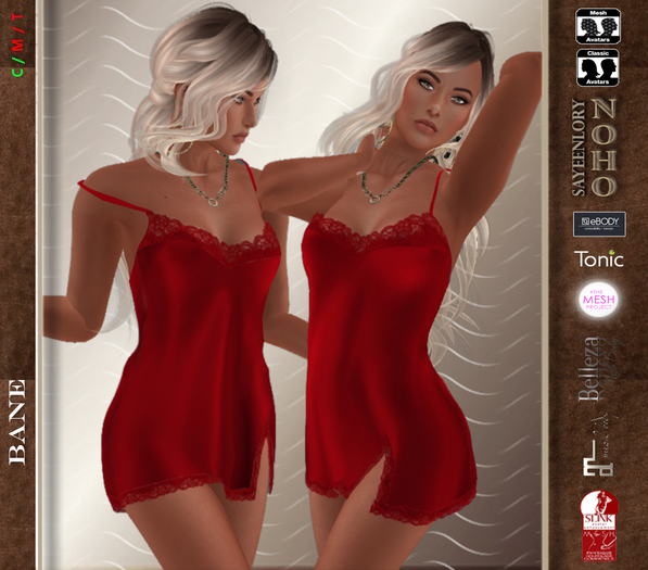 [NOHO] Bane - Camisole Lingerie (fitmesh boxed) red
