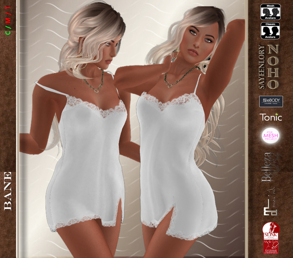 [NOHO] Bane - Camisole Lingerie (fitmesh boxed) white