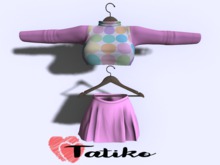 -TATIKO- Shirt and Skirt Outfit pink