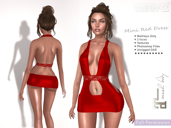 ::MA:: Mini Red Dress - Maitreya - FULL PERM {Wear}