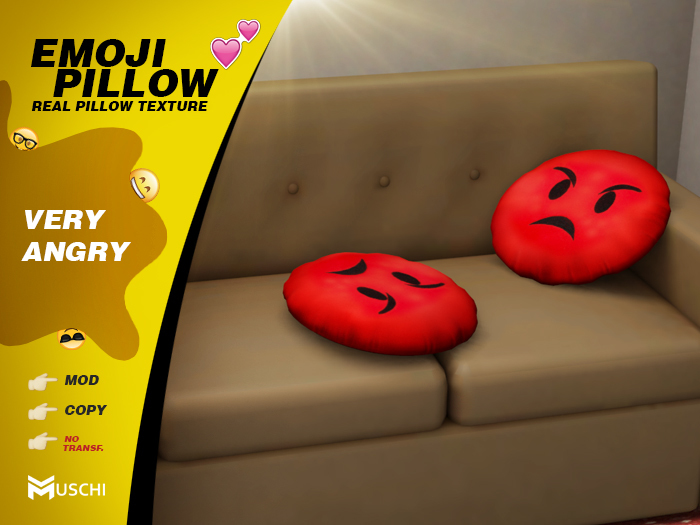 Emoji Pillow [very angry] MUSCHI