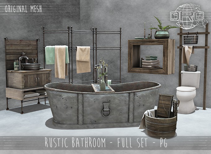 -DRD- Rustic Bathroom - Full Set - PG