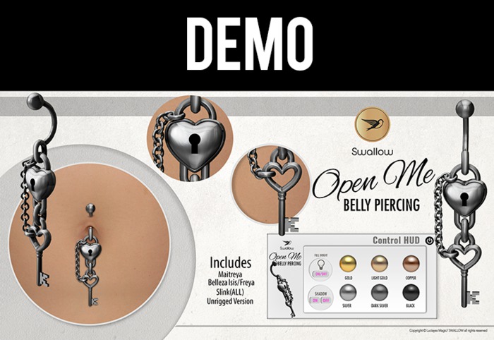 DEMO ^^Swallow^^ Open Me Belly Piercing
