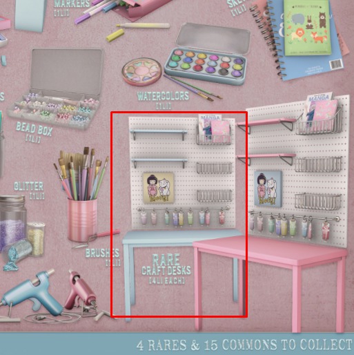 .random.Matter. - Art Studio - Craft Desk [Blue] - RARE