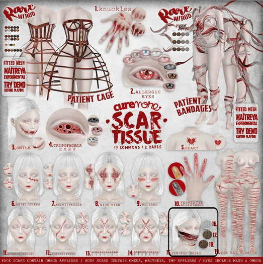 CUREMORE / SCAR TISSUE / Bandage Mask / Rotten