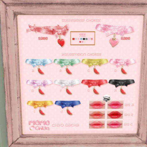 :: MOMOCHUU ::Chiyo - Strawberry choker B RARE
