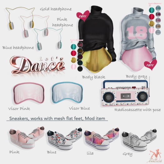 Let's dance body grey RARE
