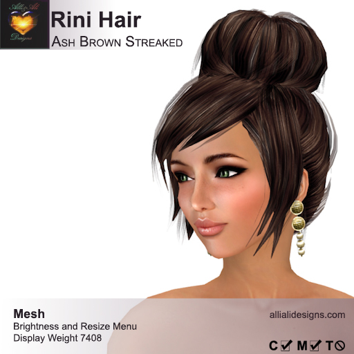 A&A Rini Hair Ashbrown Streaked, boxed