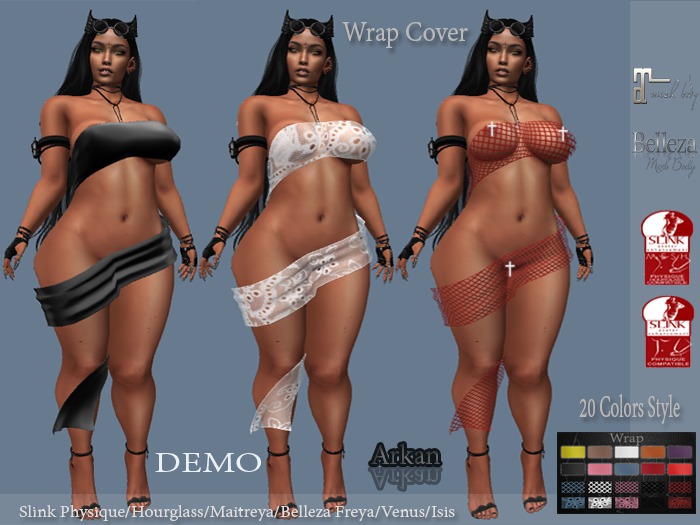  Nome da pasta SL: .::Arkan::. Wrap Cover Maitreya/Slink/Belleza {DEMO} 