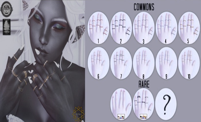 5. Ama. : Gold Spiked Rings {Vista}