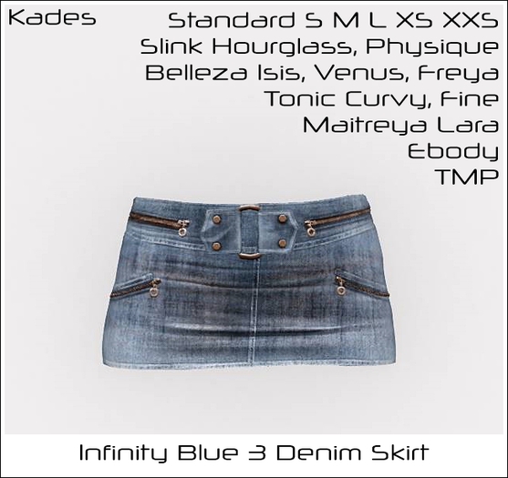 Kades - Infinity 3 Blue Denim Skirt