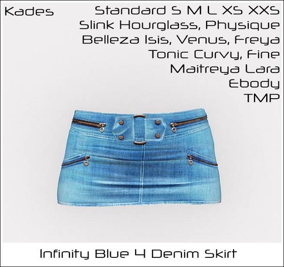 Kades - Infinity 4 Blue Denim Skirt