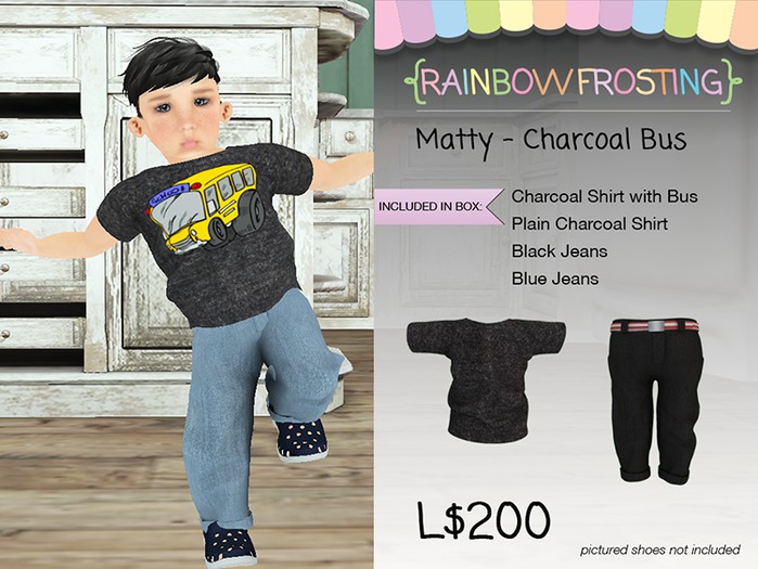 {RF} Matty Charcoal Bus1 Set  -TD BABY (boxed)