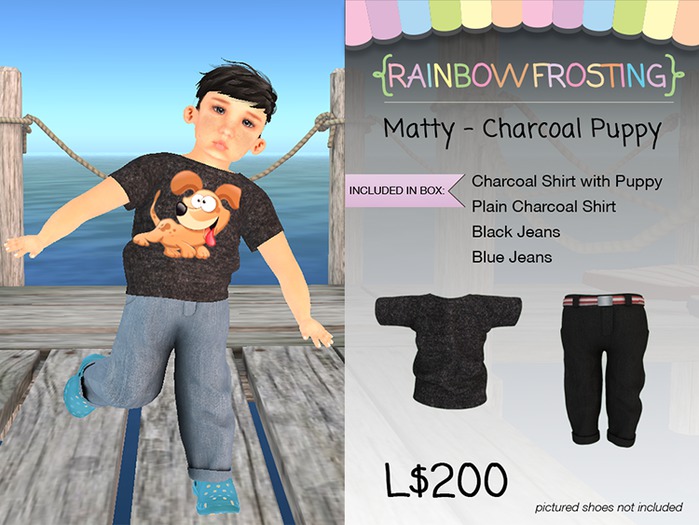 {RF} Matty Charcoal Puppy2 Set  -TD BABY (boxed)