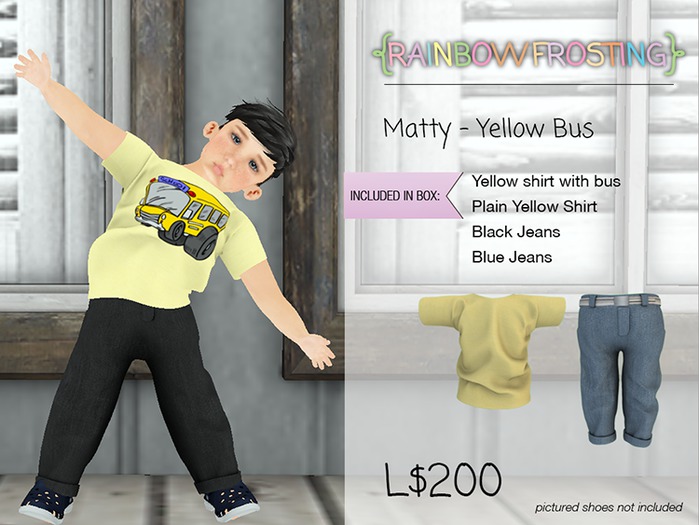 {RF} Matty Yellow Bus1 Set  -TD BABY (boxed)
