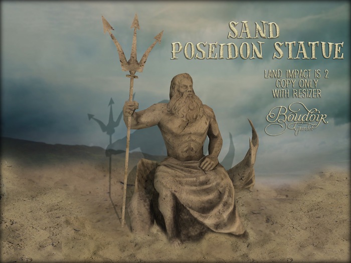 Sand Poseidon Statue