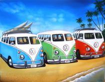 WALL HANGING DECOR ART BEACH KOMBI VANS WITH RESIZER COPY OK