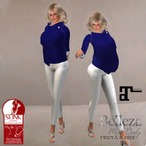 BRU Fitmesh blue & white Asymetrical Maternity Jacket and leggings