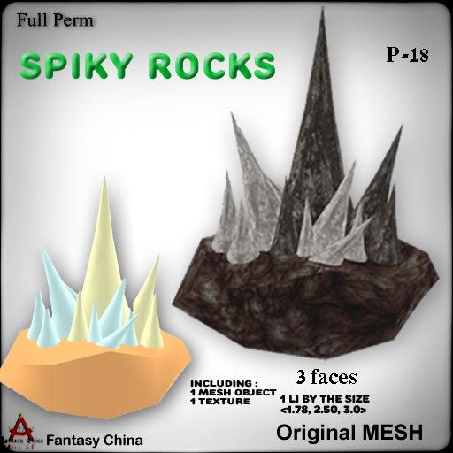 FC- Full Perm Mesh Spiky Rocks p-18