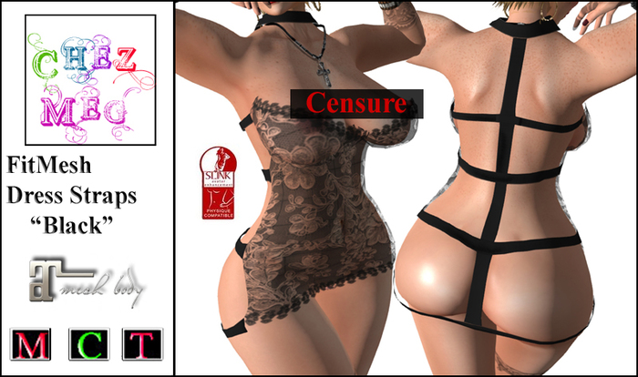 BOX-Dress Straps Black  (Wear me)
