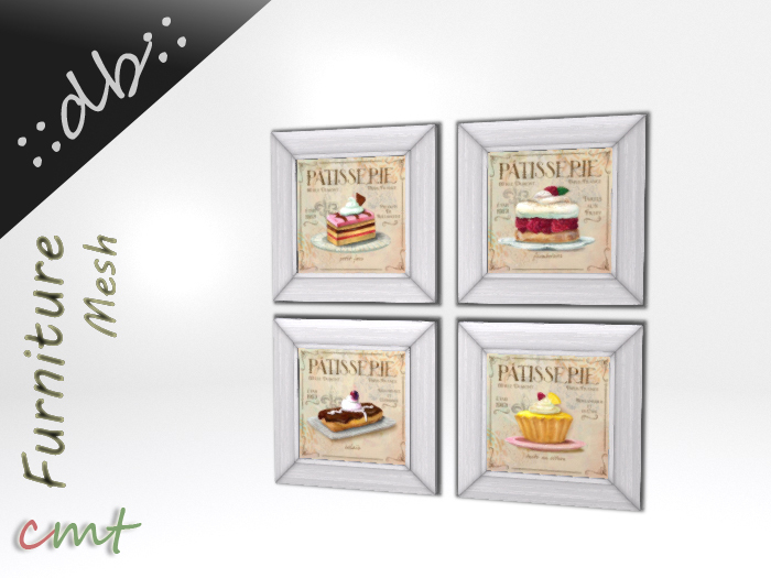 ::db:: Paris French Patisserie framed Artwork