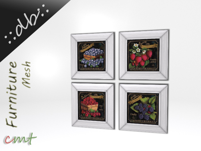 ::db:: Berries framed Kitchen Artwork