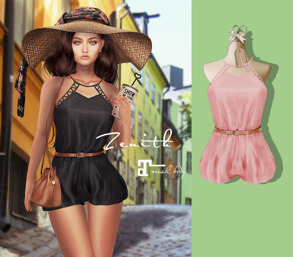 =Zenith=Summer Rompers with Belt (Candy) -Maitreya