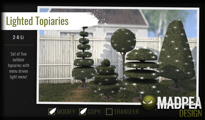MadPea Lighted Topiaries Pack Boxed
