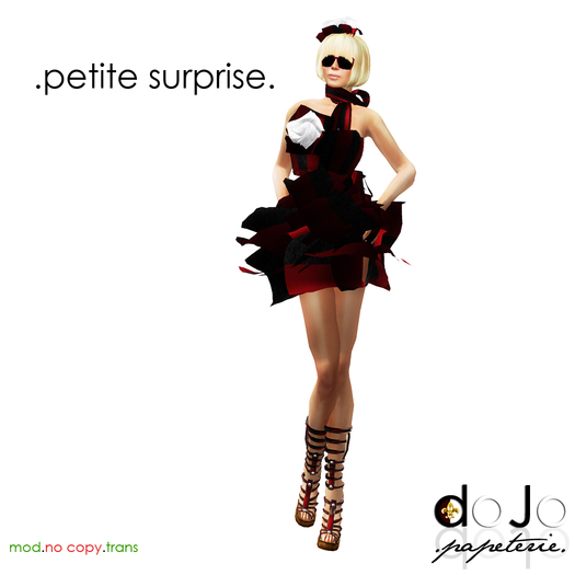 DoJo Petite Surprise red black striped, Fashion 2010 PROMO