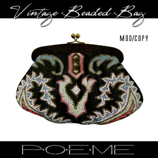 {Poeme} Vintage Beaded Handbag