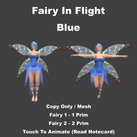 Fairy In Flight Blue