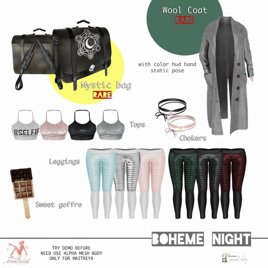*Tentacio* Boheme night. Wool Coat RARE