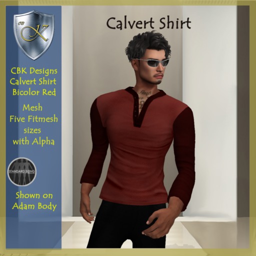 CBK Designs Calvert Shirt Bicolor Red