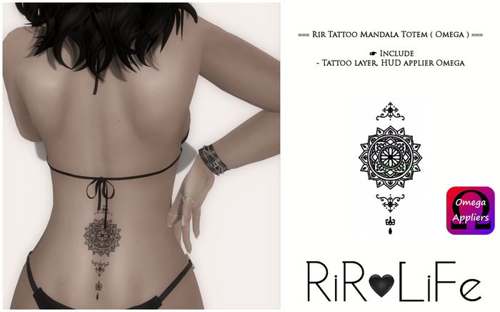 Rir Tattoo Mandala Totem ( Omega )
