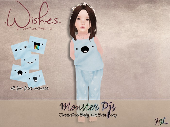 .Wishes. ~ Monster Pjs ~ Blue