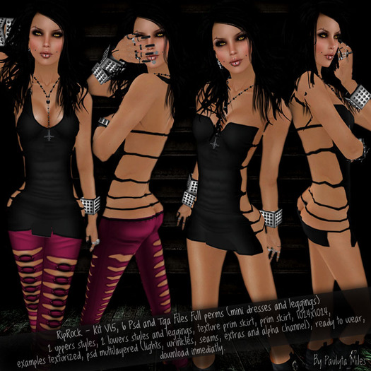 RipRock - Kit V15, 6 Psd and Tga Files Full perms-mini dresses