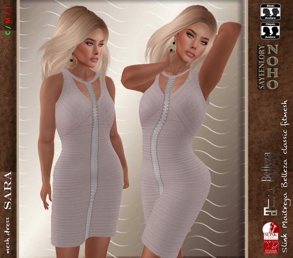 [noho] Sara Bandage Dress (box) beige