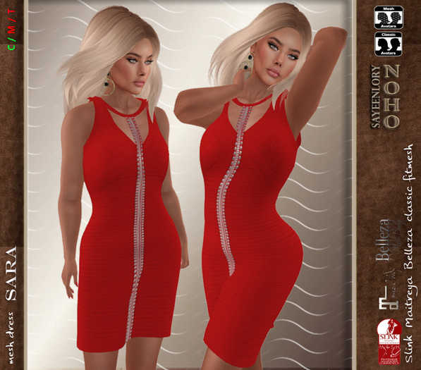 [noho] Sara Bandage Dress (box) red