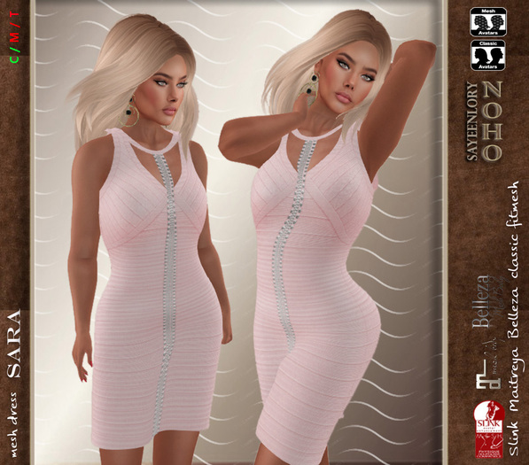 [noho] Sara Bandage Dress (box) pink