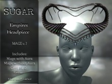 :-:SUGAR:-: Empires Headpiece - {Mage} Ver.V with Gem HUD