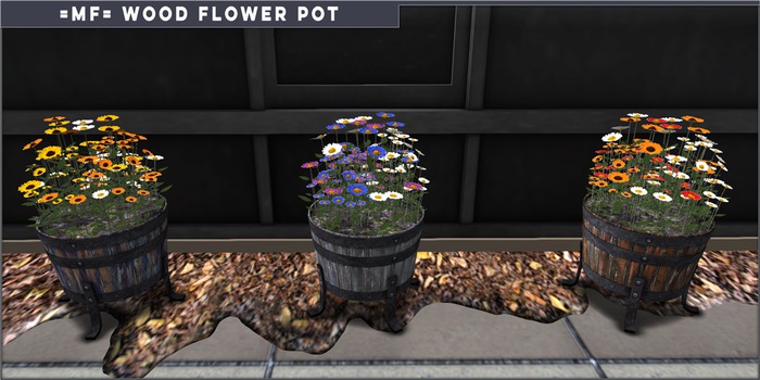 =MF= Wood Flower Pot [Boxed]